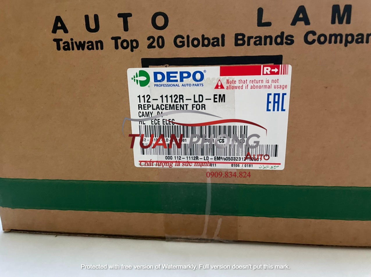 Đèn Pha Phải TOYOTA CAMRY 2004 2005 DEPO 112-112R-LD-EM-2